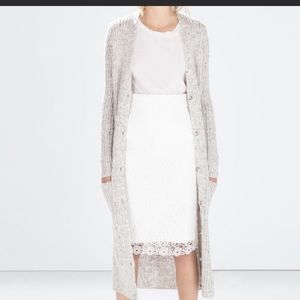 Zara White Lace Skirt